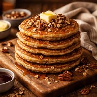 Oat Bran Pecan Pancakes