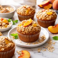 Oat Peach Muffins