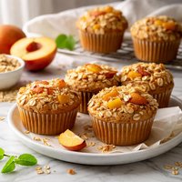Oat Peach Muffins Small Batch