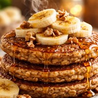 Oatmeal Banana Bread Pancakes