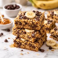 Oatmeal Banana Choc Chip Bars