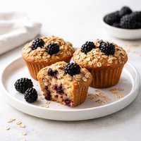 Oatmeal Blackberry Muffins