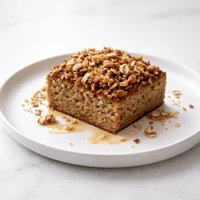 Oatmeal Cake with Crunchy Topping