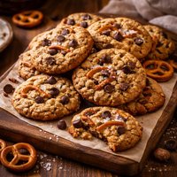 Oatmeal Chocolate Chip Cookies with Pretzels