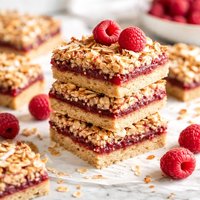 Oatmeal Coconut Raspberry Bars
