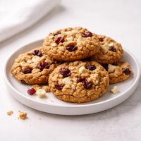 Oatmeal Cookies with White Chocolate Cranberries