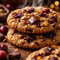 Oatmeal Craisins Toffee Chocolate Cookies