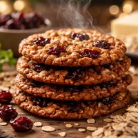 Oatmeal Lace Cookies with Dried Tart Cherries