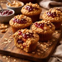 Oatmeal Peanut Butter and Jelly Muffins
