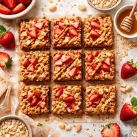 Oatmeal Peanut Butter Strawberry Bars