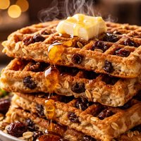 Oatmeal Raisin Waffles