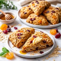 Oatmeal Scones with Dried Apricots and Cranberries
