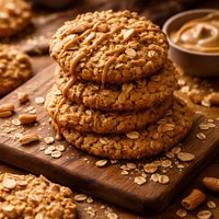 Oats and Peanut Butter Giant Cookies