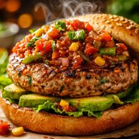 Oaxacan Turkey Burgers with Chipotle Salsa