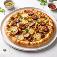 Octoberfest Kielbasa and Potato Pizza with Muenster Cheese 5fix