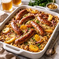 Octoberfest Sausage Dinner in a Dish