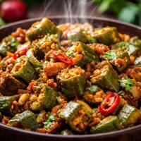 Okra Bhindi Masala Indian Punjabi Style