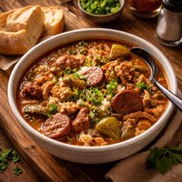 Okra Gumbo with Chicken Andouille Sausage