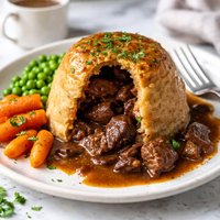 Old English Steak and Mushroom Pudding