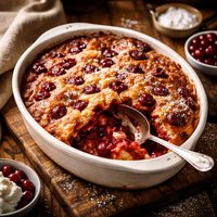 Old Fashioned Baked Sour Cherry Pudding