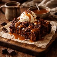 Old Fashioned Chocolate Bread Pudding with Kahlua Caramel Sauce