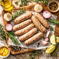Old Fashioned English Spiced Pork and Herb Sausages or Bangers
