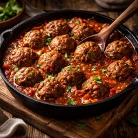 Old Fashioned Meatballs in Tomato Sauce Casserole