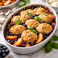Old Fashioned Peach Blueberry Cobbler