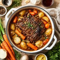 Old Fashioned Pot Roast Gedaempfte Fleisch