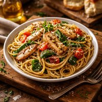 Olive Oil Chicken Spaghetti