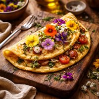 Omelet with Flowers