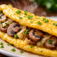 Omelet with Onions and Mushrooms