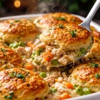 One Dish Chicken Biscuit Bake