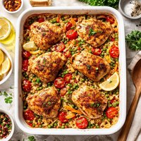 One Dish Chicken Rice Bake