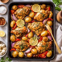 One Pan Chicken and Potatoes Weeknight Meal