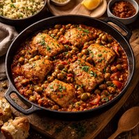 One Pan Moroccan Stewed Chicken