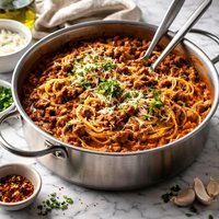 One Pot Spaghetti with Meat Sauce