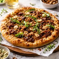 Onion Confit Walnut and Gorgonzola Pizza