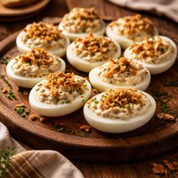 Onion Dip Deviled Eggs