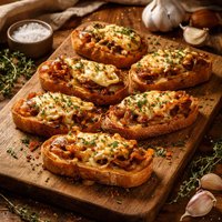 Onion Garlic Crostini