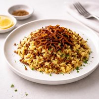 Onion Lentils and Rice