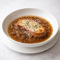 Onion Soup with Parmigiano and Cracked Pepper