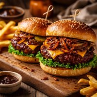 Onion Teriyaki Burgers