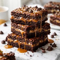 Ooey Gooey Chocolate Caramel Brownies