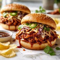 Ooey Gooey Pulled Bbq Chicken Sandwiches
