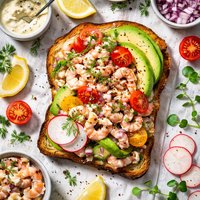 Open Face Bay Shrimp Sandwich