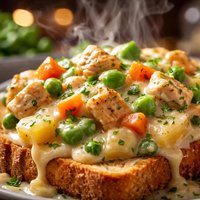 Open Faced Chicken Pot Pie