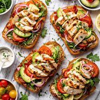 Open Faced Chicken Sandwiches