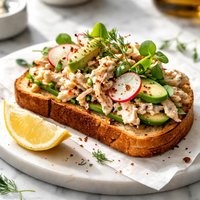 Open Faced Crab Sandwich