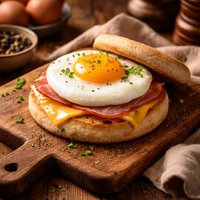 Open Faced Egg Mcmuffin